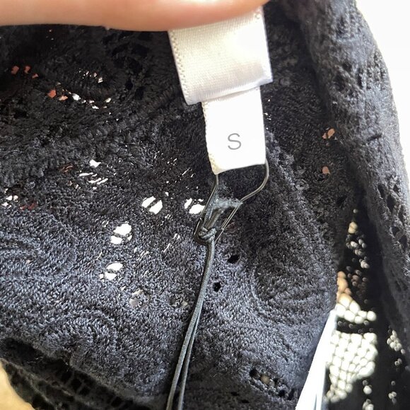 NWT Rat & Boa Nolita Crochet Lace Drawstring Shorts Micro Black Size S - Picture 7 of 10
